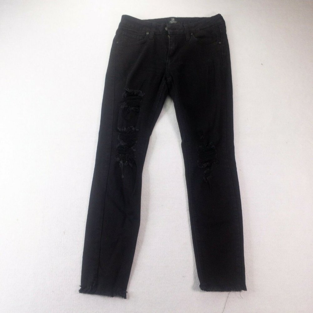 JB Justblack Jeans Womens Pants Black Size 26 Regular Distressed‎ Ripped Jeans